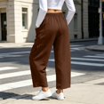 thumbnail image 5 of cocolona Womens Casual Loose Athletic Pants Elastic Waist Drawstring Wide Leg Gym Workout Trousers with Pockets, 5 of 5