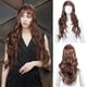 thumbnail image 1 of Peluca rizada: Peluca sintética larga y ondulada con flequillo para mujer. Adorno capilar de aspecto natural para uso diario en fiestas., 1 of 7