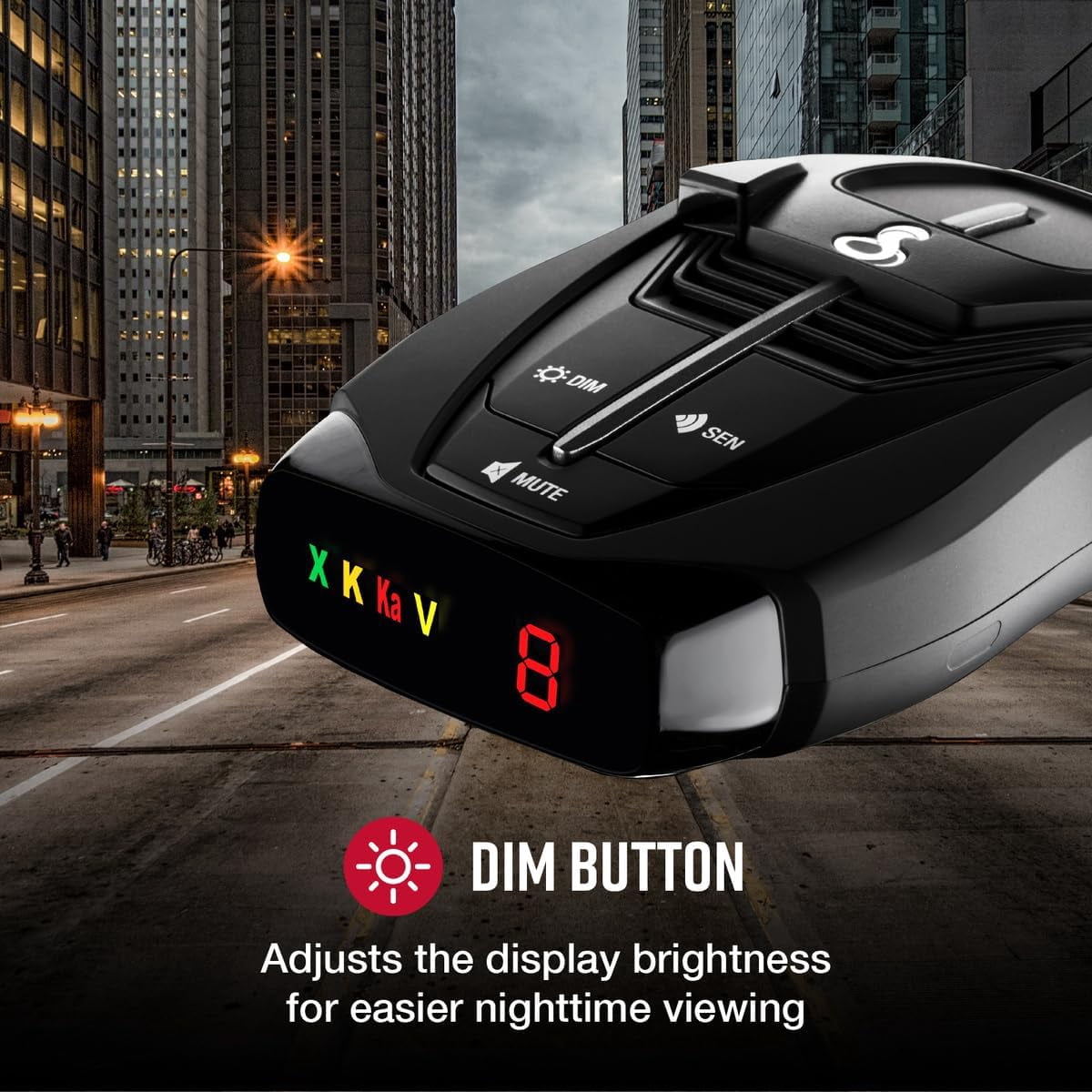 Cobra RAD 380 Laser Radar Detector – Long Range Detection, LaserEye Front & Rear Detection, IVT Filtering, Adjustable Sensitivity