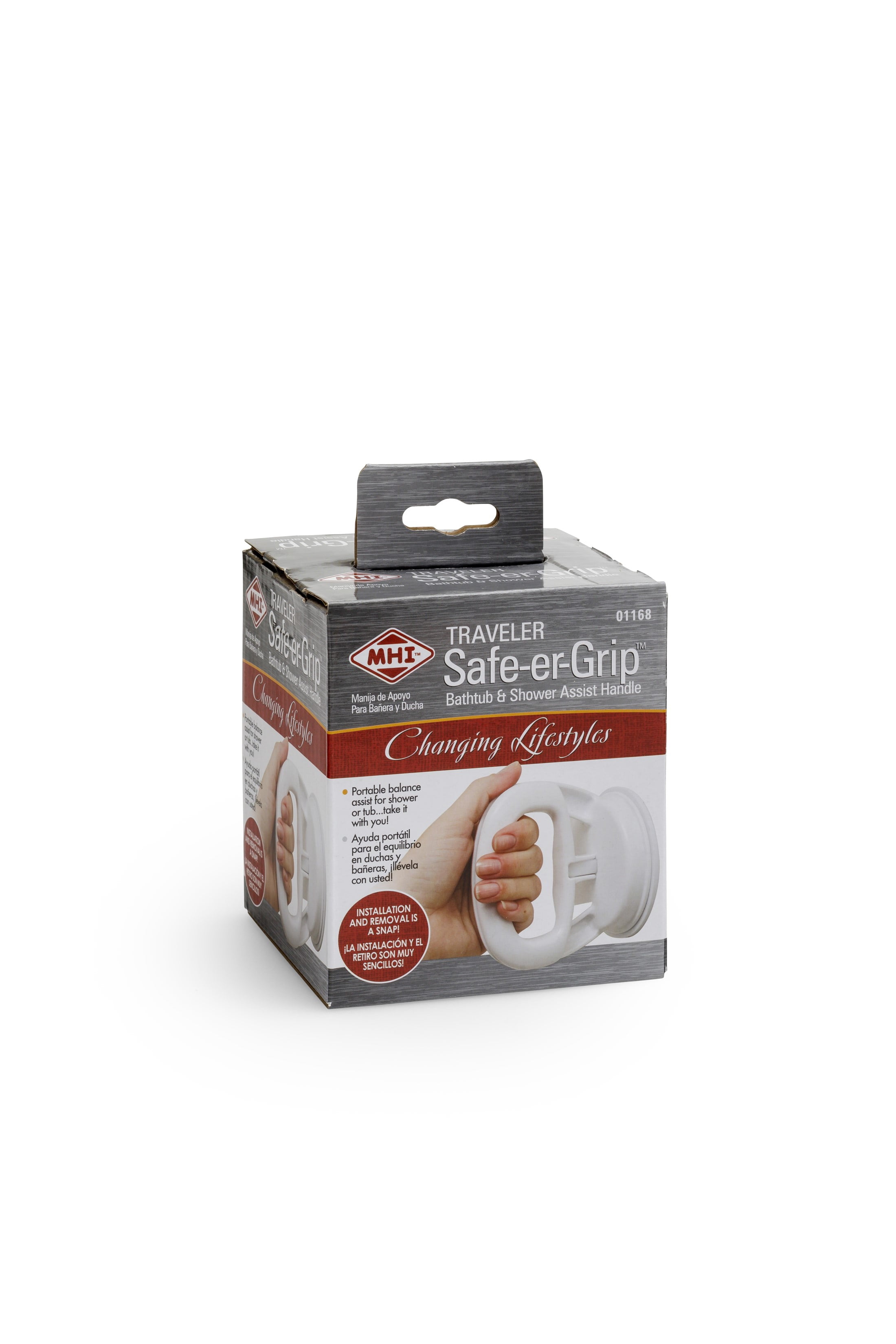 MHI Safe-er-grip 16-in White Suction Cup Grab Bar