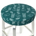 thumbnail image 3 of Lsque Tropical Pineapple Round Bar chair cushion covers Velvet Fabric Premium Comfort Protects from Scratches and Stains for 14-17 Inch Chair- 13 inch, 3 of 7
