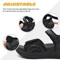 thumbnail image 4 of ONCAI Walking Sandals Women,Arch Support Hiking Sandals with Orthotic Outdoor Footbed for Plantar Fasciitis,Water Athletic Platform Sandalias Mujer with 3 Adjustable Strap Black Size 6, 4 of 8