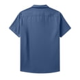 thumbnail image 4 of BSDJILFG Buttons Down Shirts for Men Casual Pajama Top Notched Lapel Collar Breathable Sleepwear T-Shirt, 4 of 7
