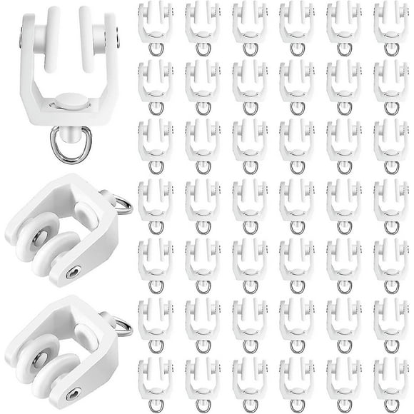 Ceiling Curtain Track Flexible Bendable Curtain Track Rollers Plastic Drapery Rail Sliding Glider For Windows Shower Curtain Tracks (30pcs)