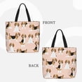 thumbnail image 3 of Naloa Beagle Dog On Brown Tote Bag for Women, Foldable Tote Bag With Zipper, Large Shoulder Bag, Top Handle Handbag for Travel, Work, Shopping, 3 of 9