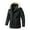 Black, variant on Men's Casual Jacket Autumn Winter Warm Lined Zippered Outerwear Comfortable Loose Fit Stylish Coat for Daily Wear