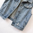 thumbnail image 4 of Gytharion Women's Denim Vests Casual Fashion Vintage Jean Vests Lapel Button Down Sleeveless Jackets with Pockets, 4 of 7