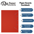 thumbnail image 2 of PA Paper Accents Heavyweight Smooth Cardstock 8.5" x 11" Cherry, 100lb colored cardstock paper for card making, scrapbooking, printing, quilling and crafts, 25 piece pack, 2 of 7