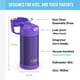 thumbnail image 2 of THERMOS FUNTAINER Botella de agua con pajita - 12 onzas - Botella de agua aislada al vacío de acero inoxidable para niños con tapa, 2 of 4
