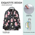 thumbnail image 5 of Pioneer Flower Floral Print Pattern Backpack for School, Cute School Bag with Adjustable Shoulder Straps and Padded Back, 15.3"x11"x7.1", 5 of 5