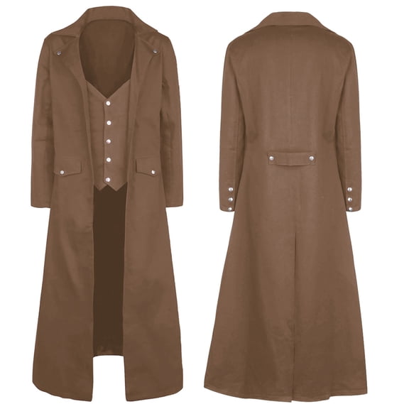 Vedolay Tops Women's Business with Lined Double Suit Jacket with Pockets,Coffee 5XL