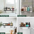 thumbnail image 5 of Nefoso Over Toilet Storage Shelf, Bathroom Organizer Shelves with Toilet Paper Holder & Hanging Hook, Metal Toilet Storage Rack, No Drilling Space Saver (Black), 5 of 10