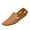 Brown, variant on Men's Hollow Cutout Leather Loafer Sandals Breathable Closed Toe Slip On Moccasin Shoes Non Slip Flexible Rubber Outsole Plus Size Summer Casual Driving Walking Leather Footwear