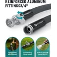 thumbnail image 2 of 100ft Garden Hose, Ultra Lightweight All-Weather Water Hose,  & Flexible, Built-in Valve, Leak-free Connections, TPU Water Hose, Drinking Water Safe, 2 of 6