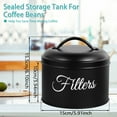 thumbnail image 3 of Gpoty Coffee Filter Holder,Stainless Steel Round Basket Coffee Filter Storage Container with Lid and Top Handle Vintage Coffee Filter Organizer Rustic Coffee Filter Jar Container, 3 of 9
