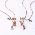 thumbnail image 4 of 2 PCS Alloy BFF Best Friends Pendant, Cuddling Fox Friendship Necklace , Adjustable Double Chain,  Ideal for Valentine'S Day, Christmas, and Everyday Wear jewelry, 4 of 5