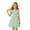 Green, variant on Girls Dress Sleeveless Pure Color Formal Gown Cute Cozy Unique for Party Charming Dress Set