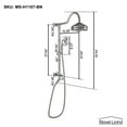 thumbnail image 4 of Boyel Living Wall Mounted Bathroom Shower System 8 in Rainfall Shower Head with Handheld Shower Dual Function Exposed Pipe Integrated Bathroom Luxury Shower Faucet Set(Brushed Nickel), 4 of 9