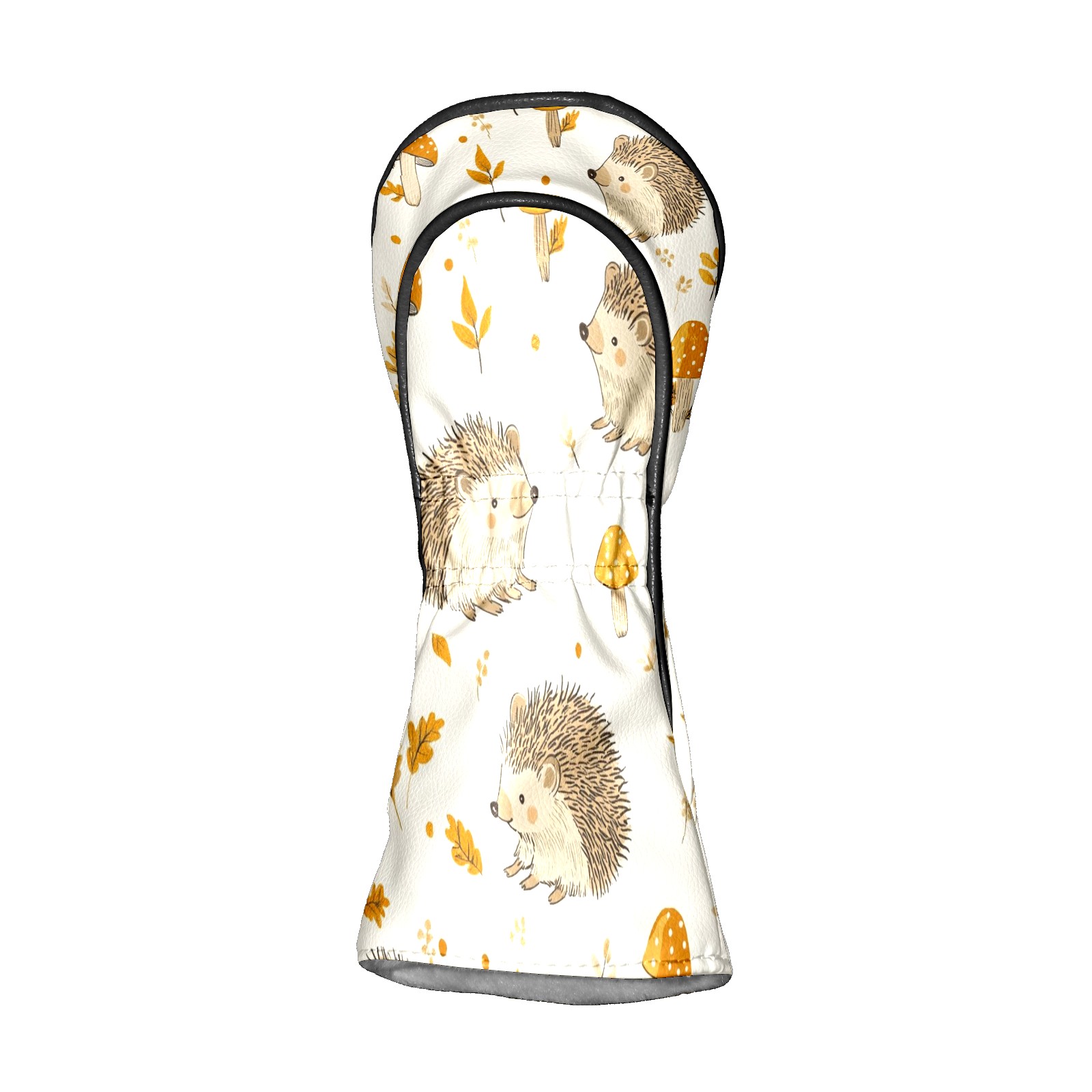 Golf Head Covers Cute Hedgehog Design for Driver, Wood & Hybrid, Premium Waterproof PU Leather with Plush Lining, Animal Golf Gifts