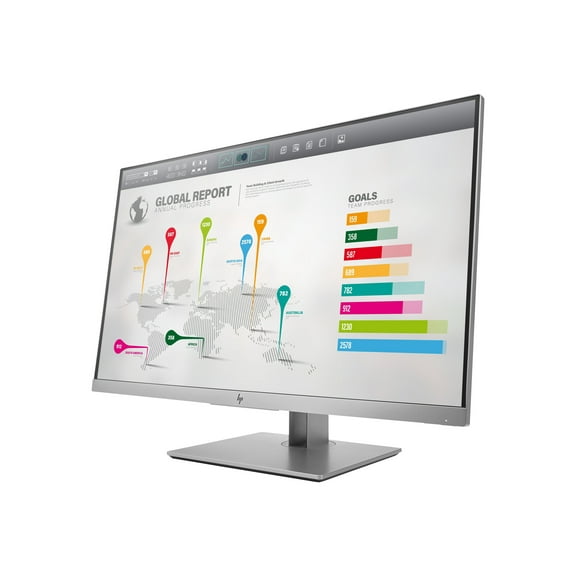 Restored HP EliteDisplay E273q - LED monitor - 27" - 2560 x 1440 QHD @ 60 Hz - IPS - 350 cd/m�� - 1000:1 - 5 ms - HDMI, VGA, DisplayPort, USB-C - black (rear cover), silver (front bezel, frame and stand) (Refurbished)