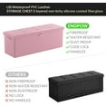 thumbnail image 2 of Fireproof Storage Ottoman with Lock, Waterproof Leather  with 160L Hidden Space, Pink, 2 of 8