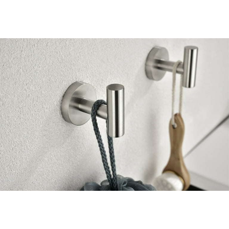 6 Piece Stainless Steel Bathroom Towel Rack Set Wall Mount Silver - Bed Bath  & Beyond - 34431671