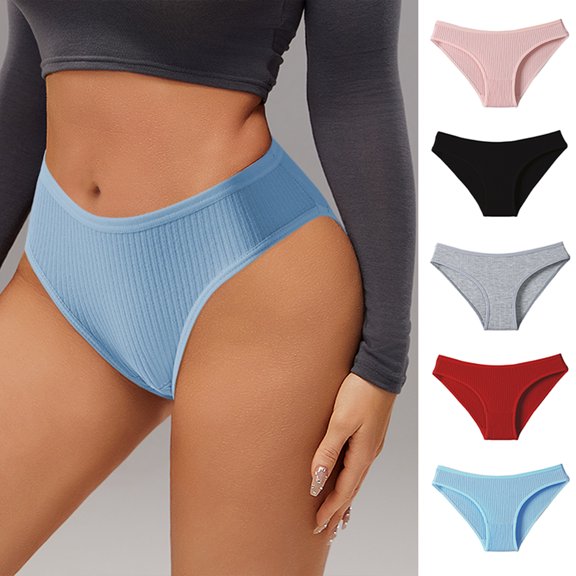 HEVIRGO Women Briefs Low-rise Ribbed Traceless Underwear High Elasticity Lift Buttocks Shape Seamless Panties