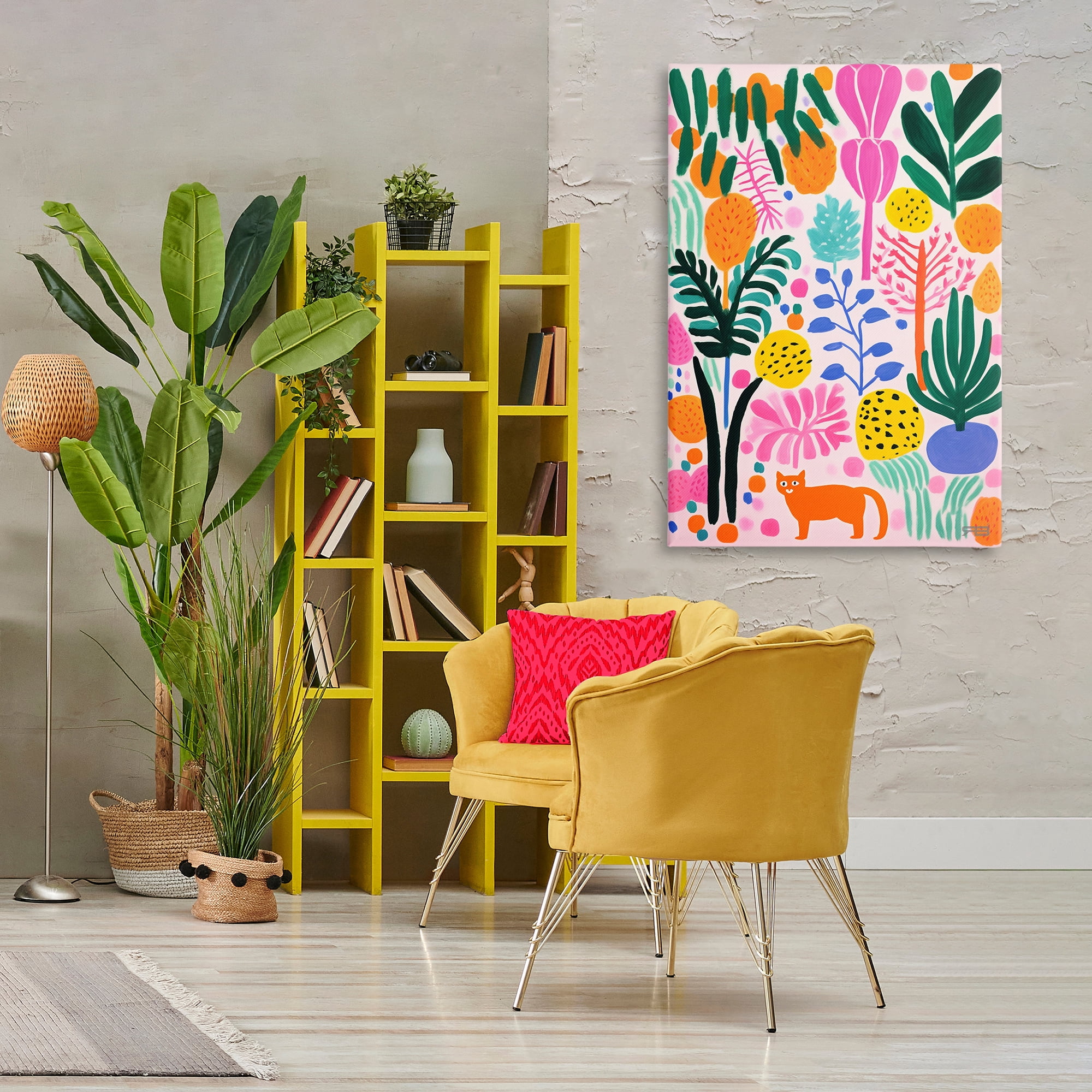 Stupell Industries Fun Botanical Tropics Botanical & Floral Painting Gallery Wrapped Canvas Art Print Wall Art, 30 x 45