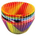 thumbnail image 1 of Bangcool Kitchen Baking Cups Silicone 12PCS Colorful Washable Muffin Cups Cupcake Liners, 1 of 10