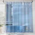 Premium EVA Shower Curtain Clear Blue, Luxury Shower Curtain Blue Jelly