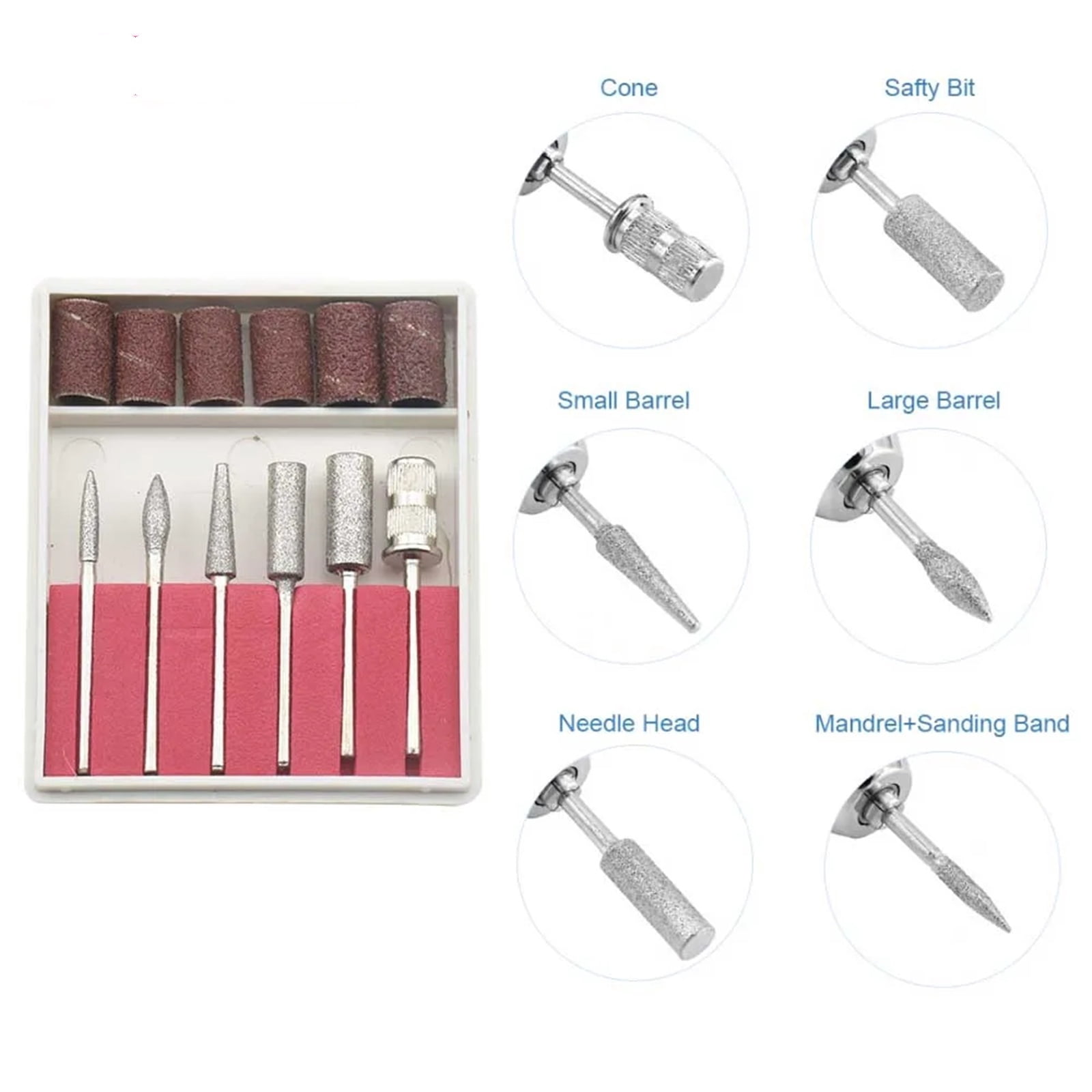 Professional Nail Drill Machine Set Nail Files Drill Bits Gel Polish Remover Tools Low Noise Cutters Nail File Kit
