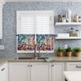thumbnail image 6 of Kitchen Curtains and Valances Set, Rod Pocket Window Valance 18 Inch Window Curtain Panels for Living Room Bedroom Laundry, 27.5x36in, 3 Pieces, 6 of 7