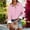 Pink, variant on Abtuhar Women Long Sleeve Tops Solid V Neck Loose Relaxed Standard Hem Soft Fabric Fall Shirts