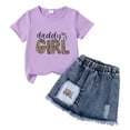 thumbnail image 4 of Toddler Baby Girls Summer Outfits Short Sleeve Cartoon Print T-Shirt Tops & Shorts Sets 2pcs Baby Girls Summer Clothes For 1t 2t 3t 4t 5t 6t 7t Children 6-7 Years, 4 of 4