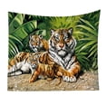 thumbnail image 1 of Tapiz de microtela Animal Tiger de fibra de 150 x 130 cm para habitación, 1 of 2