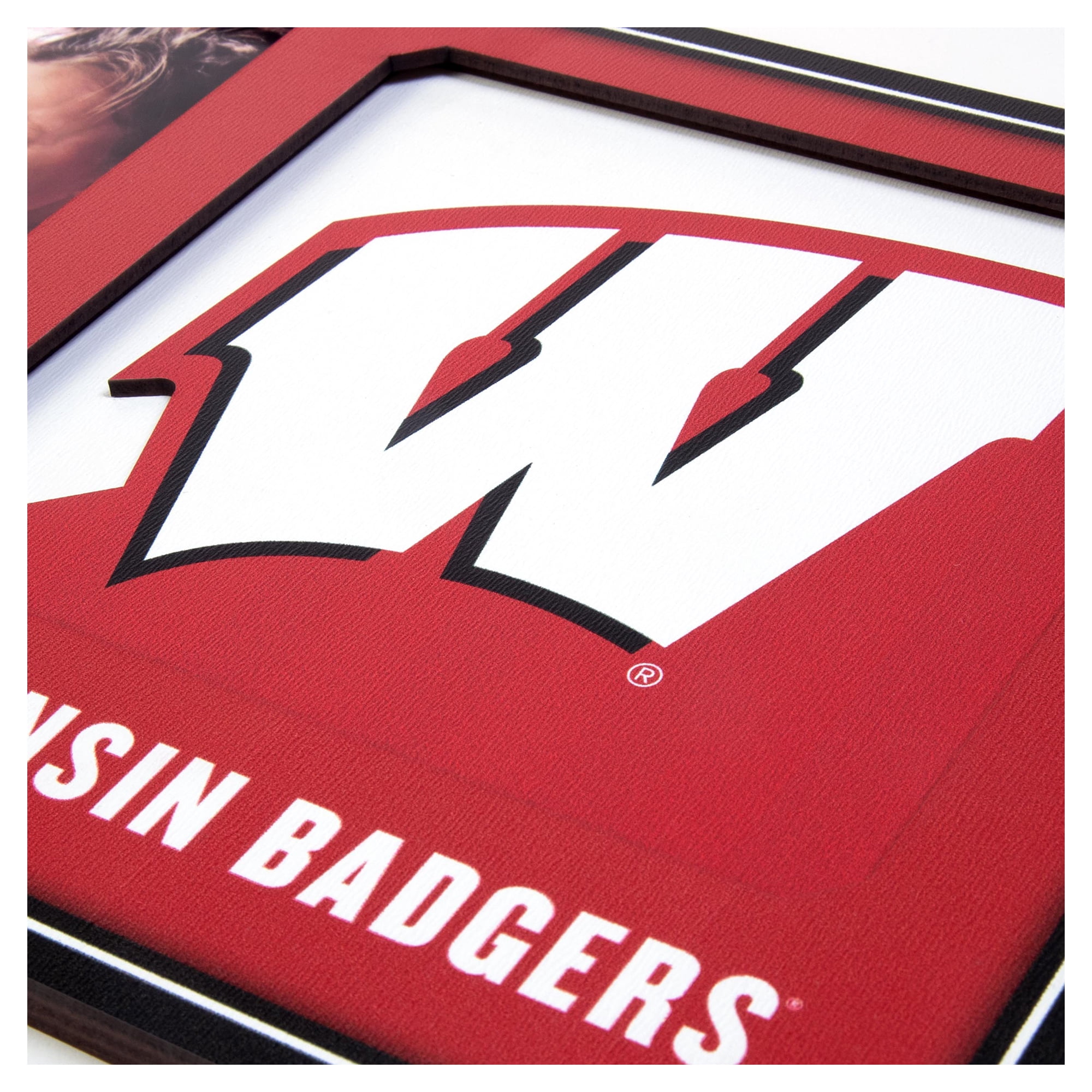 IDNA Wisconsin Badgers 3D Logo Series Picture Frame