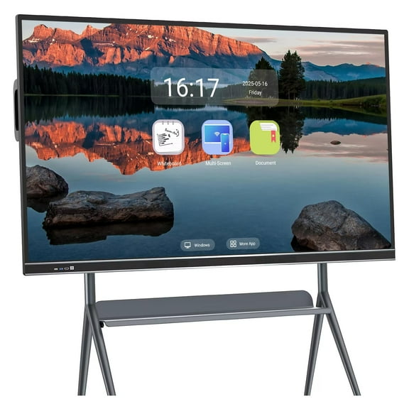 JYXOIHUB Smart TVs, 75 Inch Digital Electronic All-In-One Computer Touch Whiteboard and Screen Mirroring, 2160P Monitor Built-In Camera Player for Advertisin, business and presentation