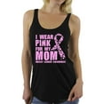 thumbnail image 1 of Awkward Styles Women's I Wear Pink for My Mom Graphic Racerback Tank Tops Breast Cancer Awareness, 1 of 4