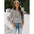 thumbnail image 4 of VILOVE Women Halloween Sweatshirt Pumpkin Ghost Graphic Shirts Fall Long Sleeve Pullover Tops, 4 of 7