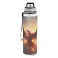 thumbnail image 2 of Bird Eagle Phoenix Fire Sports Water Bottle Portable Travel Mug 32oz BPA Free Leak Proof Straw Transparent Tritan for Gym Yoga Cycling Camping, 2 of 7