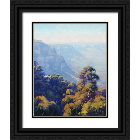 Gercken, Graham 15x18 Black Ornate Wood Framed with Double Matting Museum Art Print Titled - The Jamison Valley