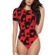 thumbnail image 1 of Balery Playing Cards Body de cuello redondo de manga corta para mujer Tops de manga corta Tops básicos-X-Large, 1 of 7