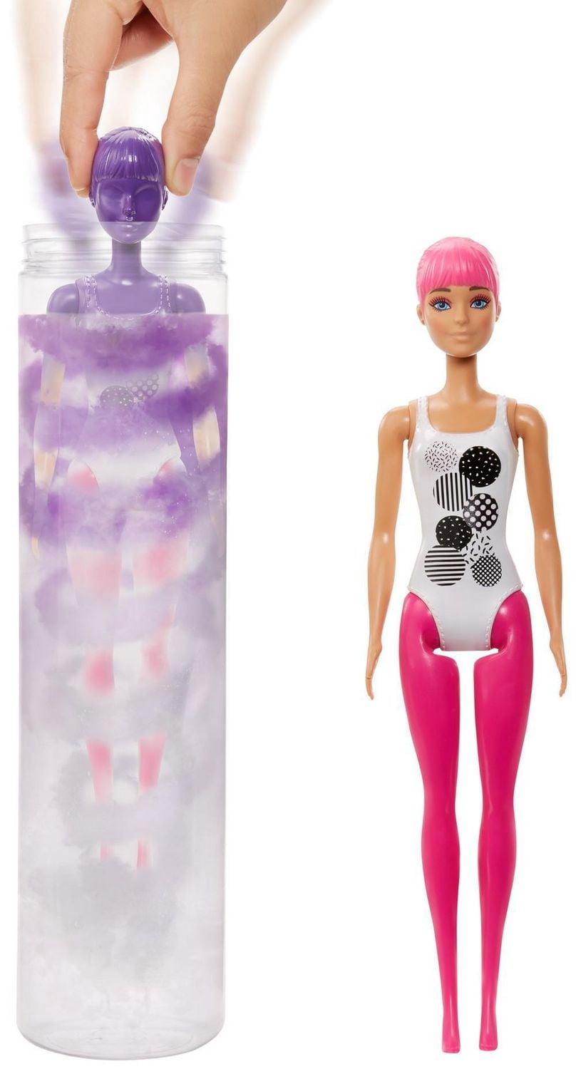 Barbie Color Reveal Série Monochrome, 7 Surprises, 3 ans et plus