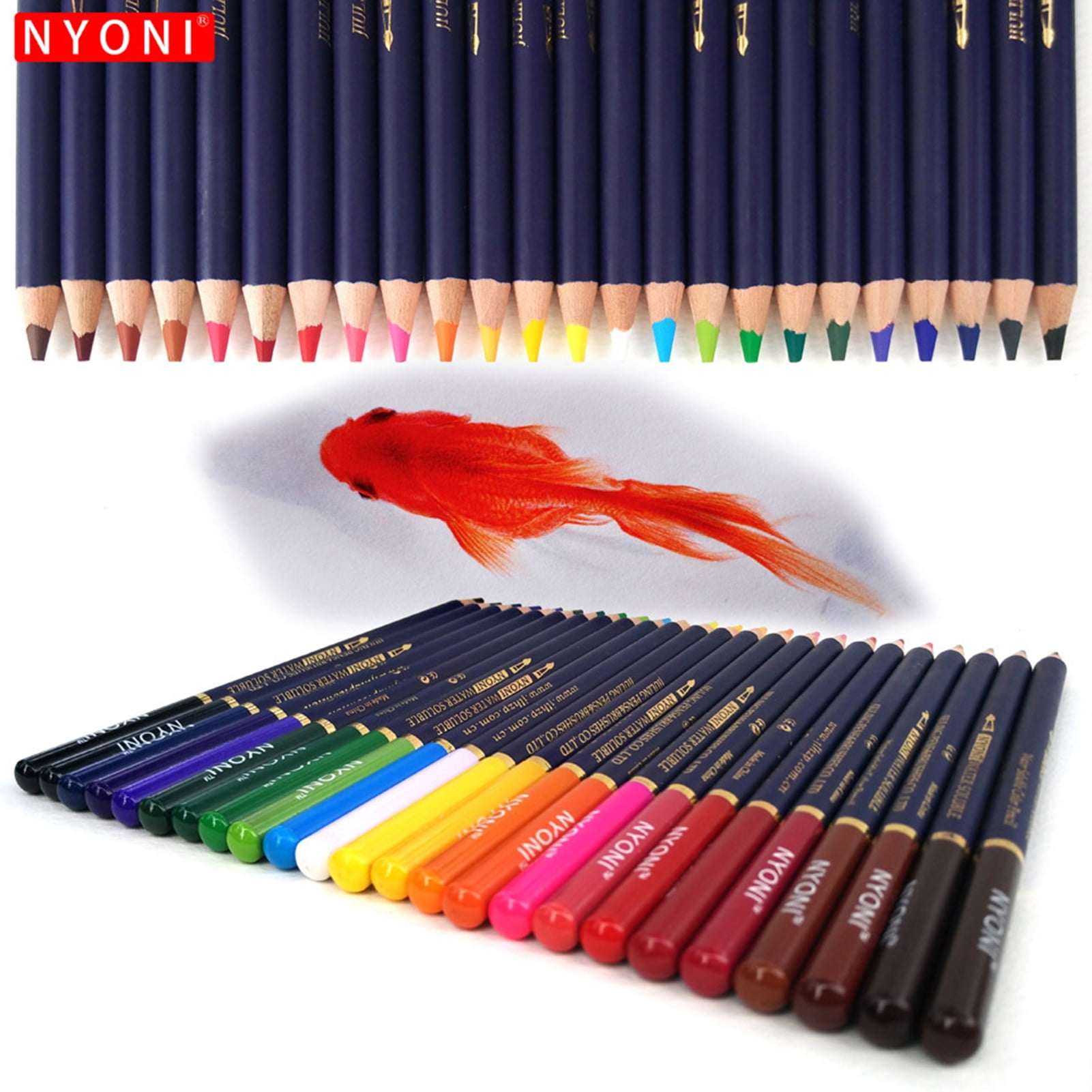 NYONI Professional Colored Pencils, Colored Pencils for Adult Coloring Set  of 120 Colors,Drawing Pencil for