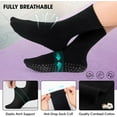 thumbnail image 3 of Grip Socks for Women Pilates Yoga Non Slip Socks with Grips for Barre Hospital Home Athletic 3/4 Pairs Grip Socks, 3 of 5