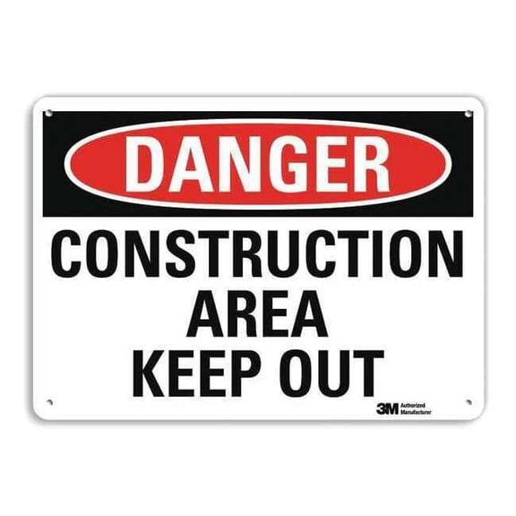 Lyle Danger Sign,10 inx14 in,Plastic U3-1244-NP_14X10