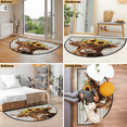 thumbnail image 7 of CURLYOOT Highland Cow and Sunflowers Retro Half Round Door Mat 24'' x 36'', Indoor Outdoor Entrance Rug, Semi Circular Area Rug, Non Slip Washable Absorbent Doormat, Laundry Room Rug, 7 of 7