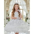 thumbnail image 2 of AWZXDE Girls Dresses Evening Gown High End Rose Sequined Puffy Dress Christmas Dresses For Girls Birthday Party 6-13 Years White,10-11 Years, 2 of 9