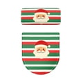 thumbnail image 5 of HELLHERO Santa Claus Stripe Pattern Adds Holiday Charm for Household Universal Toilet Cover Set Elastic Edge Soft Washable, 5 of 8