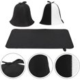 thumbnail image 2 of Felt Sauna Hat for Heat Protection, Scalp and Hair Care, Head and Ear Comfort (1 Set), 2 of 4